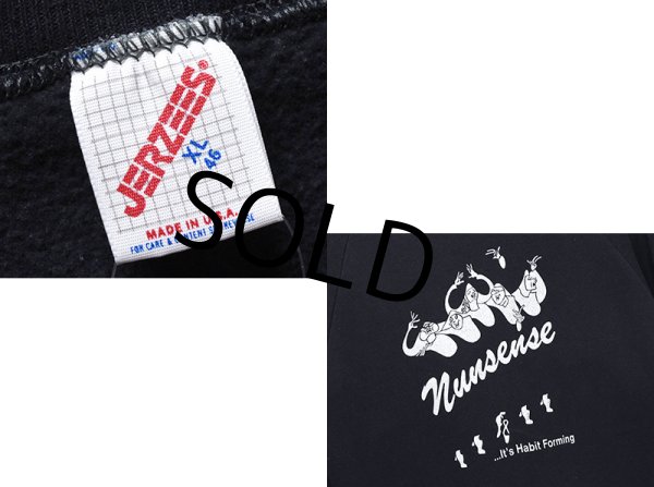 画像2: 【USA製】【ビンテージ】【JERZEES】ジャージーズ【黒】Nansense【スウェット】【サイズXL】  (2)