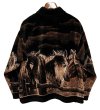 画像3: USA製 ビンテージ【OUTBACK】【馬】総柄【プリント】【フリースジャケット】ジップアップジャケット  (3)