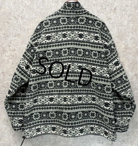 画像3: 90's 【L.L.Bean】ビンテージ【ＬＬビーン】【WINDBLOCK SERIES】 ポーラテック  グレー 【雪柄】総柄【ハーフジップフリース】アノラックフリース サイズXL程度  (3)