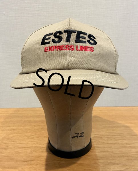 画像3: 程度良好!! 90's【USA製】【ビンテージ】【ESTES EXPRESS LINES】企業ロゴ【ベージュ】BBキャップ【ベースボールキャップ】  (3)