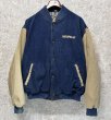 画像1: 【ビンテージ】【TURNING POINT】ターニングポイント CATERPILLAR【キャタピラー】デニムｘベージュ 袖切替【スタジャン】【サイズＬ】  (1)