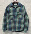 画像1: 90's 【ビンテージ】 【FIVEBROTHER】ファイブブラザー【紺ｘ緑ｘ赤】チェック ネルシャツ　サイズＬ  (1)