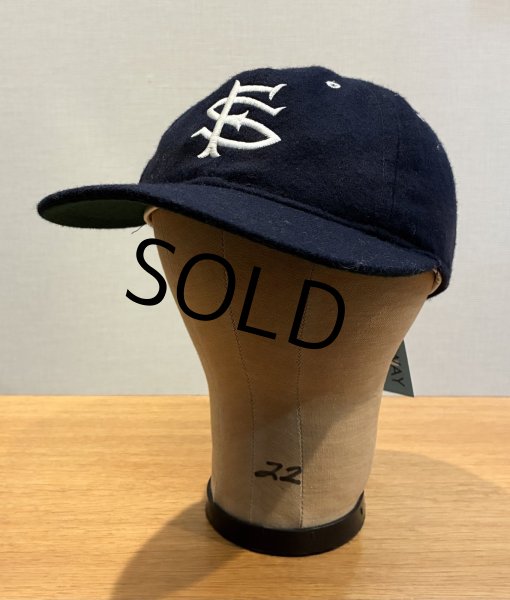 画像7: 90’ｓ【ビンテージ】程度良好!! 90'sEbbets Field Flannels 【サンフランシスコ】【紺ｘツバ裏緑】ウールキャップ【ベースボールキャップ】【サイズ7 1/4】  (7)