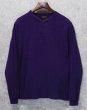 画像1: USA製【90's】【ビンテージ】【エディーバウアー】紫【ヘンリーネックロンT】コットンセーター【サイズＬ】  (1)