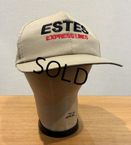 画像1: 程度良好!! 90's【USA製】【ビンテージ】【ESTES EXPRESS LINES】企業ロゴ【ベージュ】BBキャップ【ベースボールキャップ】  (1)