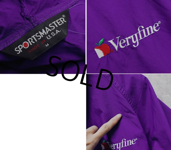 画像2: 【USA製】【ビンテージ】【SPORTS MASTER】【スポーツマスター】【紫】【ナイロン】【アノラックパーカー】【サイズM】  (2)