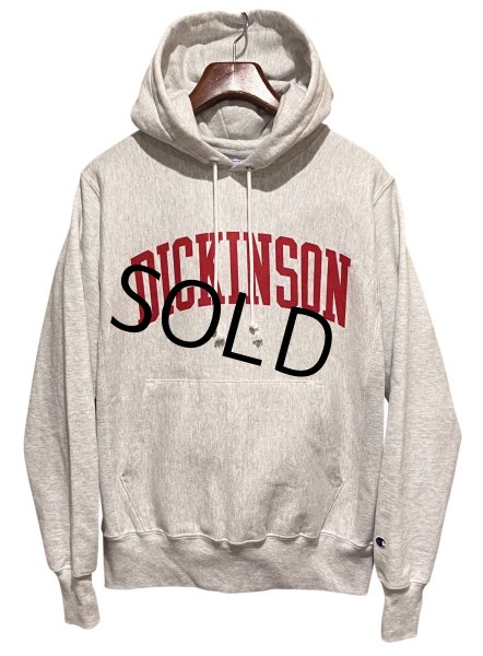 画像1: 【チャンピオン】【Champion】グレー【DICKINSON】ディキンソン大学【プリント】カレッジ【リバースウィーブパーカー】【サイズS】  (1)