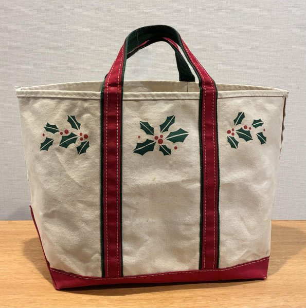 画像6: 【80’s】【ビンテージ】【L.L.bean】【エルエルビーン】赤ｘ緑【ヒイラギ】【キャンバス】【トートバッグ】【キャンバストート】  (6)