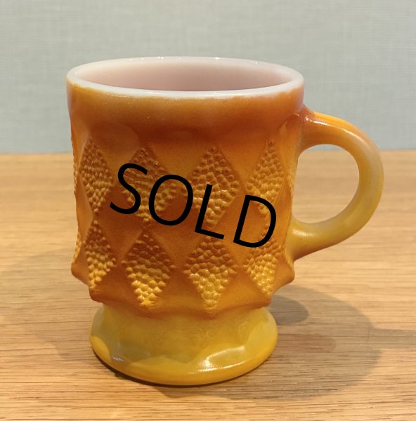 画像1: 【Fire King】【ファイヤーキング】【オレンジ】【キンバリー】【マグカップ】  (1)