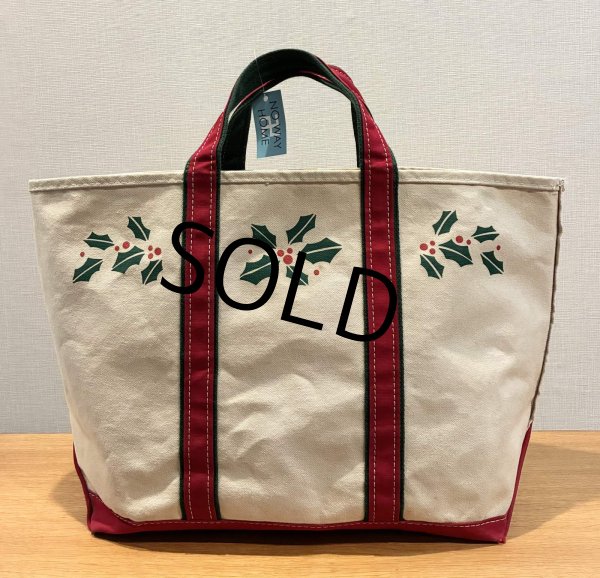 画像3: 【80’s】【ビンテージ】【L.L.bean】【エルエルビーン】赤ｘ緑【ヒイラギ】【キャンバス】【トートバッグ】【キャンバストート】  (3)