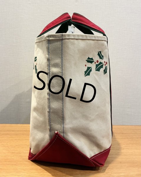 画像4: 【80’s】【ビンテージ】【L.L.bean】【エルエルビーン】赤ｘ緑【ヒイラギ】【キャンバス】【トートバッグ】【キャンバストート】  (4)