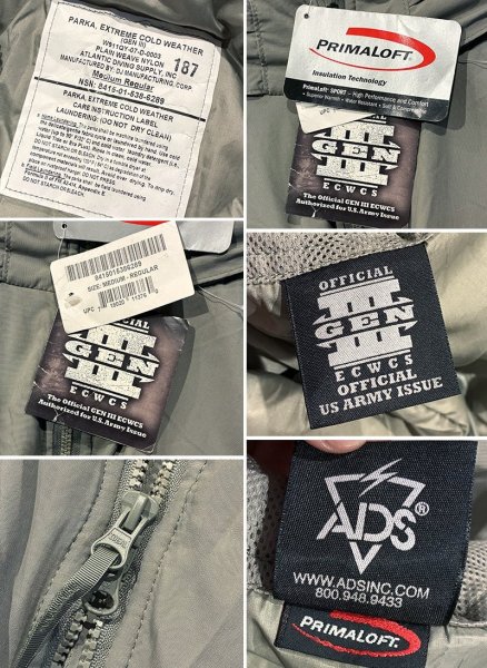 画像2: 【デッドストック】【米軍実物】【ECWCS】【GENIII】【レベル7】【プリマロフトジャケット】【M-R】  (2)