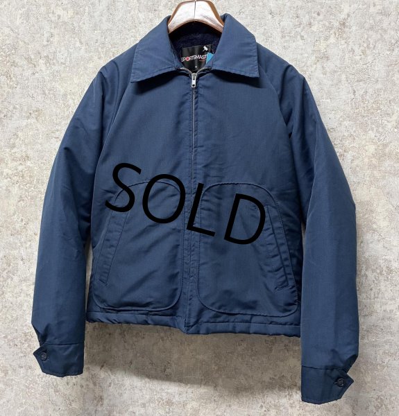 画像1: ほぼ未使用!! 90's【USA製】ビンテージ【スポーツマスター】 【SPORTSMASTER】【紺】裏ボア【ジップアップブルゾン】ジャケット【サイズS】  (1)