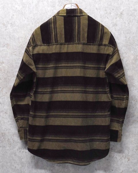 画像3: ビンテージ【セントジョーンズベイ】【St.John's Bay】【ブラウン×ベージュ】【コーデュロイ】【シャツジャケット】【サイズＭ】  (3)