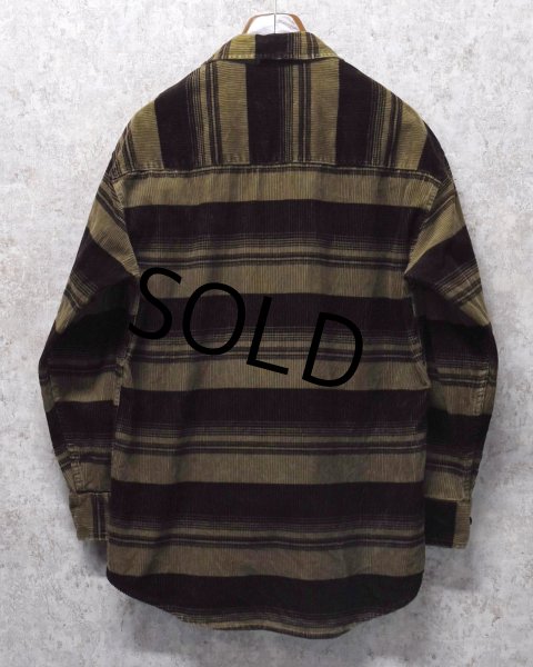 画像3: ビンテージ【セントジョーンズベイ】【St.John's Bay】【ブラウン×ベージュ】【コーデュロイ】【シャツジャケット】【サイズＭ】  (3)