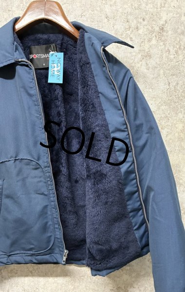 画像3: ほぼ未使用!! 90's【USA製】ビンテージ【スポーツマスター】 【SPORTSMASTER】【紺】裏ボア【ジップアップブルゾン】ジャケット【サイズS】  (3)