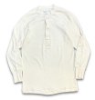画像2: デッドストック【80's】【ビンテージ】【U.S.ARMY】【ウールｘコットン】ヘンリーネックロンＴ【アンダーシャツ】サイズM  (2)