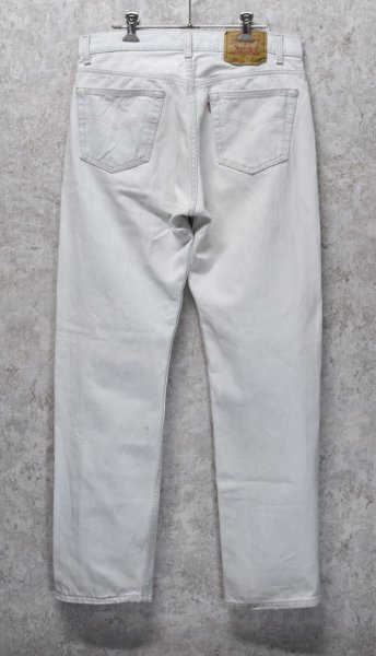 画像4: 90’s~【ビンテージ】【USA製】【LEVI'S】【リーバイス５０１】501 ホワイトデニム  白【デニムパンツ】【34x30】  (4)