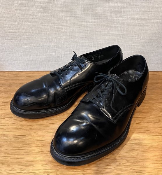 画像1: USA製 ビンテージ【HY-TEST】ハイテスト【黒】【スチールトゥ入り】【プレーントゥ】レザーシューズ【9E】【27cm程度】  (1)