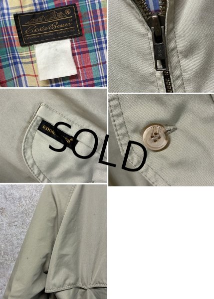 画像2: 90's【ビンテージ】【エディーバウアー】【Eddie Bauer】【ベージュｘ裏地マドラスチェック】スウィングトップ【サイズＸＬ程度】  (2)