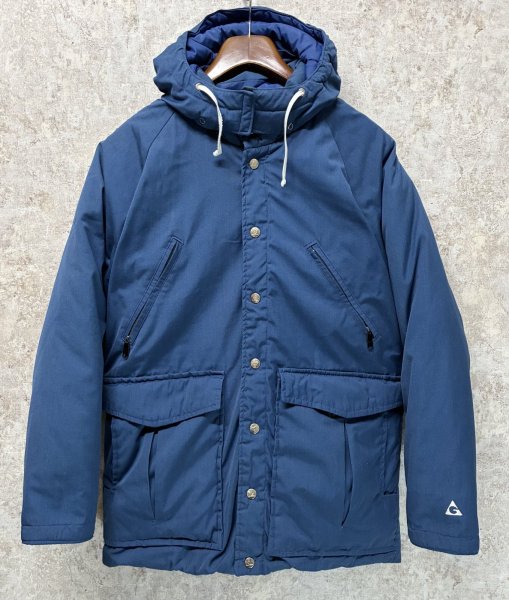 画像1: 80's【USA製】【ビンテージ】【GERRY】【ジェリー】青【フード付き】【ダウンジャケット】M程度  (1)