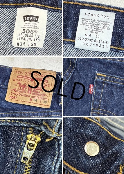 画像2:  USA製【ビンテージ】【LEVI'S】【リーバイス５０５】505【デニムパンツ】【34ｘ30】  (2)