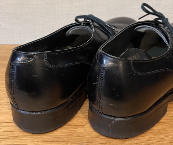 画像5: USA製 ビンテージ【HY-TEST】ハイテスト【黒】【スチールトゥ入り】【プレーントゥ】レザーシューズ【9E】【27cm程度】  (5)