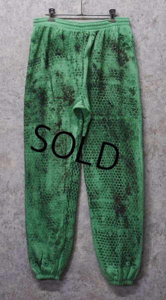画像5: デッドストック 90's【ビンテージ】【ヘインズ】後染め 蛇柄【黄緑】【スウェットパンツ】【サイズＬ】  (5)