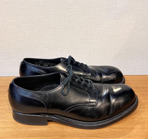 画像4: USA製 ビンテージ【HY-TEST】ハイテスト【黒】【スチールトゥ入り】【プレーントゥ】レザーシューズ【9E】【27cm程度】  (4)