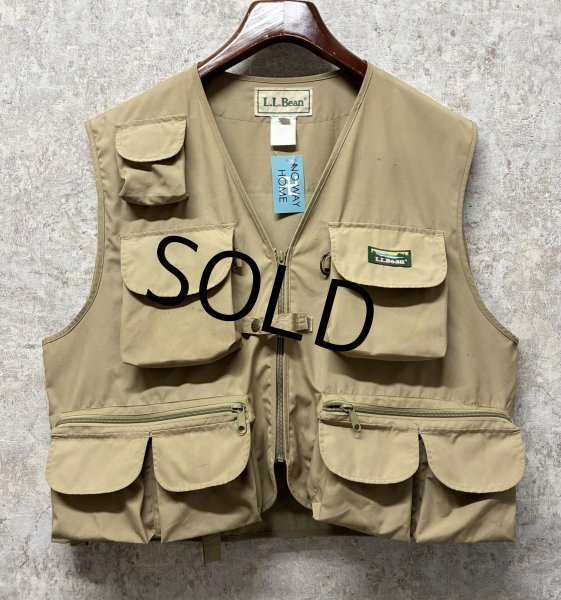 画像1: 【ビンテージ】【ＬＬビーン】【L.L.bean 】【ベージュ】【フィッシングベスト】【サイズXＬ】  (1)