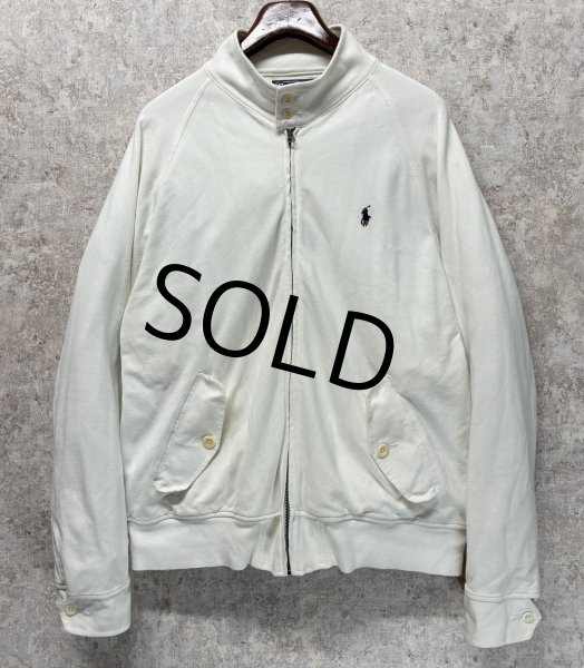 画像1: ビンテージ【ラルフローレン】【POLO RALPH LAUREN】白【コットン】【ブルゾン】 ジップアップブルゾン【サイズXL】  (1)