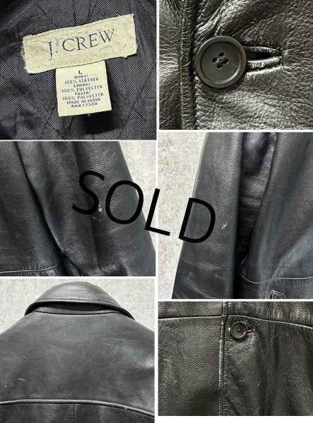 画像2: 【ビンテージ】【J.crew】【オールドＪクルー】【黒】【レザージャケット】カーコート【サイズL】  (2)
