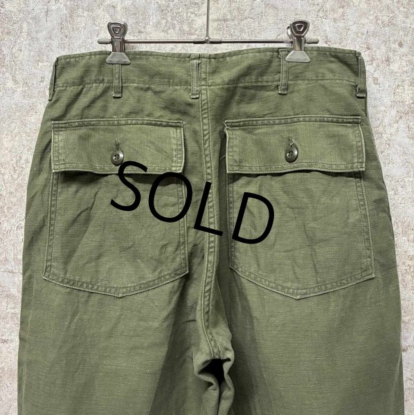 画像4: 70's【米軍実物】【ビンテージ】【ベイカーパンツ】UFOボタン Wステッチ OG107【ユーティリティパンツ】【34×31】  (4)