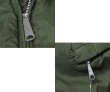 画像2: 〜80's【ビンテージ】オリーブグリーン ナイロンｘフェイクファー【リバーシブルパーカ】  (2)