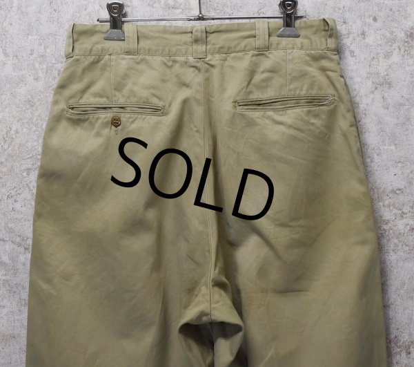 画像5: 60's【ビンテージ】U.S.ARMY【米軍実物】【チノパンツ】【サイズ 32x33】  (5)