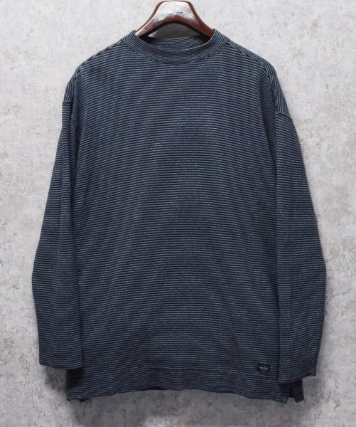 画像1: 【ビンテージ】【DOCKERS】ドッカーズ【リーバイス】【紺ｘグレー】ボーダー【モックネックロンＴ】【サイズＳ】  (1)
