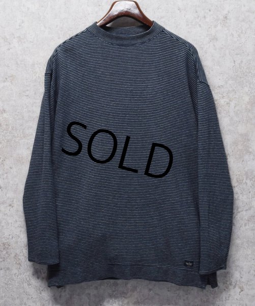 画像1: 【ビンテージ】【DOCKERS】ドッカーズ【リーバイス】【紺ｘグレー】ボーダー【モックネックロンＴ】【サイズＳ】  (1)