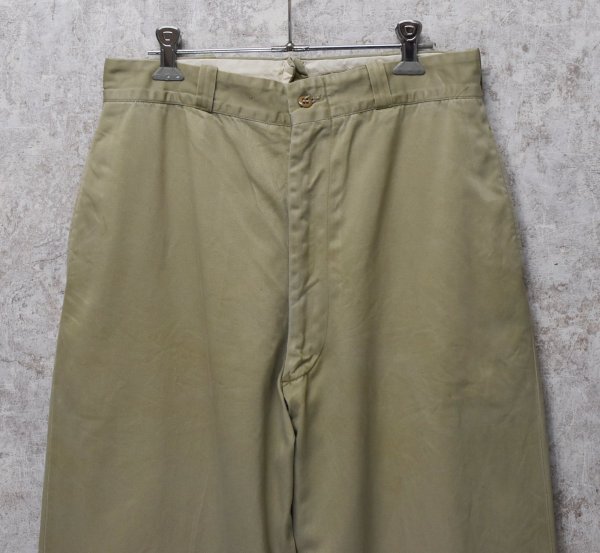画像3: 60's【ビンテージ】U.S.ARMY【米軍実物】【チノパンツ】【サイズ 32x33】  (3)