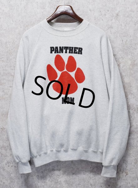 画像1: 90's~ USA製【ビンテージ】SANTEE【PANTHER MOM】 肉球 グレー【スウェット】【サイズＸＸＬ】  (1)