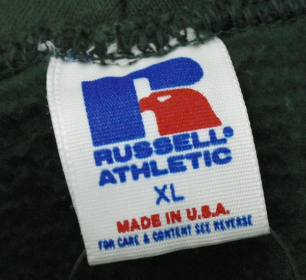 画像2: 90’s  USA製 【ラッセル】【ビンテージ】【緑】無地【パーカー】【サイズＸＬ】  (2)