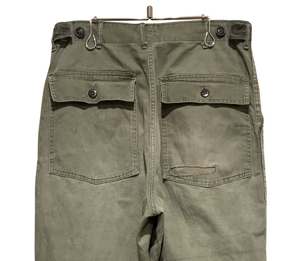 画像4: 50's【ビンテージ】 U.S.ARMY 【M-47】【ヘリンボーンツイル】【HBTパンツ】 M47【ベイカーパンツ】【W30程度】  (4)