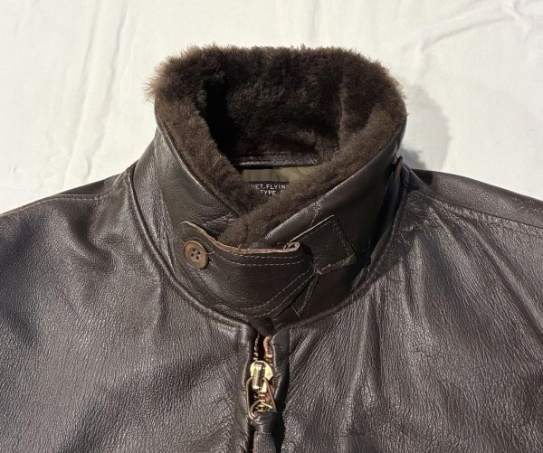 画像3: 60's【米軍実物】【ビンテージ】【U.S.NAVY】【G-1】7823B【IRVIN B. FOSTER SPORTSWEAR製】【フライトジャケット】【US44】  (3)