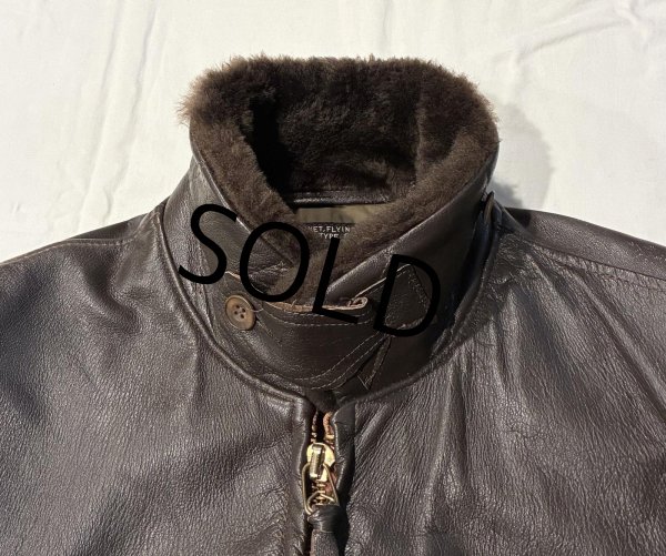 画像3: 60's【米軍実物】【ビンテージ】【U.S.NAVY】【G-1】7823B【IRVIN B. FOSTER SPORTSWEAR製】【フライトジャケット】【US44】  (3)