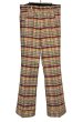 画像1: 70's〜【デッドストック】ビンテージ【USA製】【FRASH】【フラッシュ】【マドラスチェック】ブーツカット フレアパンツ【W33】  (1)