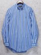 画像1: ビンテージ【ラルフローレン】POLO ralph lauren  青ｘ白 ストライプ ボタンダウン【コットンシャツ】【US 16 1/2-34】  (1)