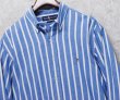画像4: ビンテージ【ラルフローレン】POLO ralph lauren  青ｘ白 ストライプ ボタンダウン【コットンシャツ】【US 16 1/2-34】  (4)