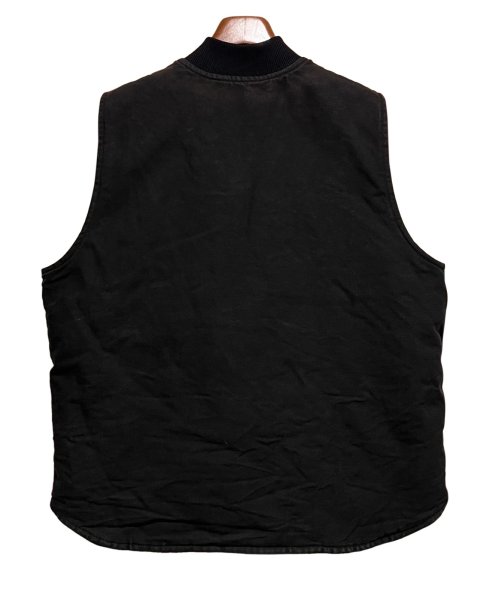 画像3: carhartt【カーハート】【中綿入り】ダック地【黒】ワッペン付き【ベスト】【サイズXL-R】  (3)