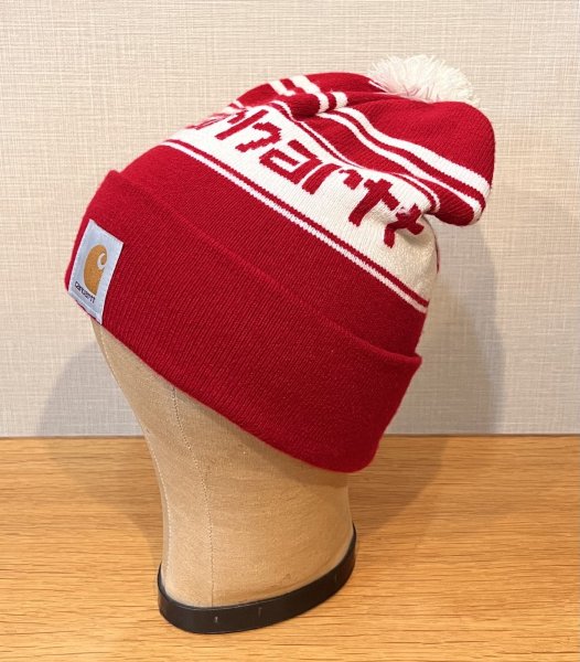 画像7: 【ビンテージ】【carhartt】【カーハート】【赤×白】【ロゴ入り】 【ニットキャップ】ポンポン付き 【ニット帽】   (7)