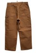 画像3: 【カーハート】【carhartt】ブラウン ダック地 ダブルニー【ペインターパンツ】【33×30】  (3)