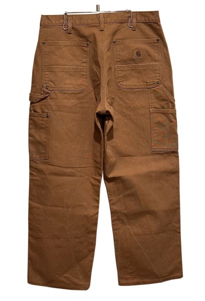画像3: 【カーハート】【carhartt】ブラウン ダック地 ダブルニー【ペインターパンツ】【33×30】  (3)